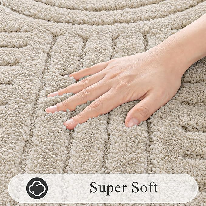 SHACOS Super Soft Bathroom Runner Rugs 24"x60" Non Slip Boho Bathroom Mats Microfiber Absorbent Carpet for Bath Room Machine Washable Shaggy Bath Rugs for Shower Bathtub Home Decor, 2'x5'