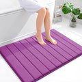 OLANLY Memory Foam Bath Mat 40x32, Super Soft Absorbent Bathroom Rugs, Quick Dry, Machine Washable Shower Floor Rugs, Bathmat Carpet, Bathroom Home Decor Accessories, Purple