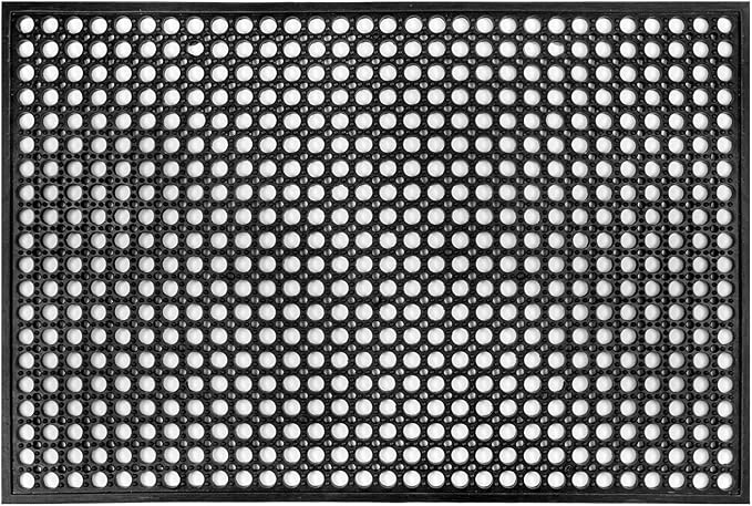 Yesland Rubber Door Mat 36 x 24 Inches, Durable Restaurant Kitchen Non-Slip Bar Drainage Utility Floor Mat, Ideal Entry Way Doormat for Home and Garden & Indoor Outdoor Wet Area