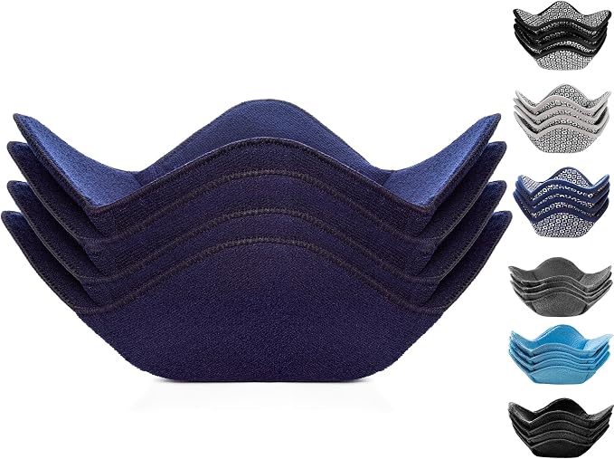 Sheff Microwave Bowl Cozy Holders Set of 4 - Durable and Reliable for Hot and Cold Plates and Dishes - Ideal Household Gift (Navy, 11 inch)