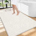 OLANLY Thick Large Bathroom Rugs 40x32, Extra Soft Absorbent Chenille Bath Rugs, Rubber Backing, Machine Wash Dry, Bath Mats for Bathroom Floor, Tub and Shower, Home Decor Accessories, Ivory