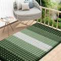 Kitinjoy Indoor Outdoor Door Mat, 48x32 Non-Slip Absorbent Dirt Trapper, Low-Profile Washable Inside Entrance Front Floor Mat, Sturdy Soft Entry Dotted Ombre Doormats for Entryway, Green