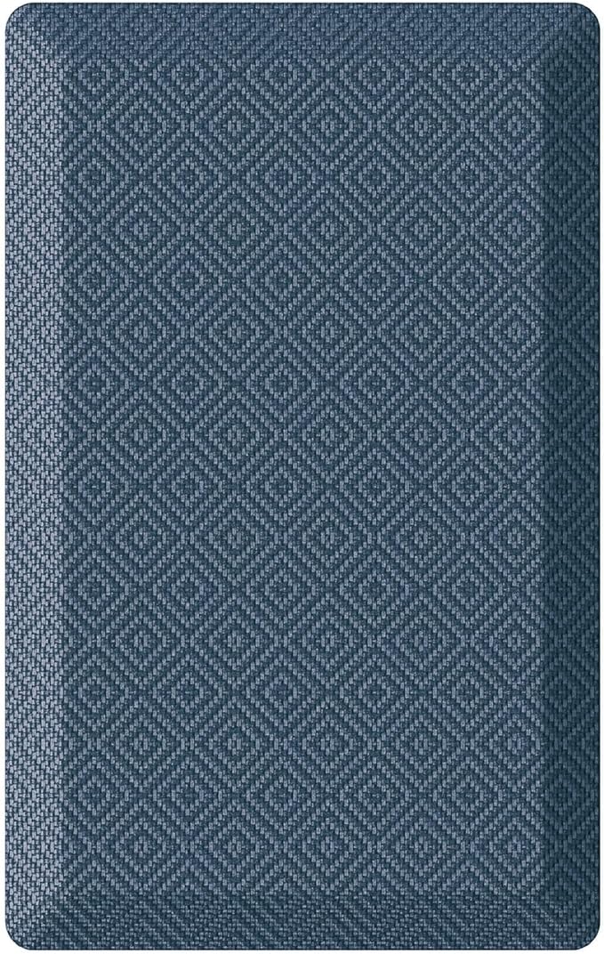Ophanie Kitchen Mats for Floor, 3/4 inch Thick, 17x28 Anti Fatigue Cushioned Mat, Kitchen Rugs, Waterproof, Comfort Ergonomic Standing Mat for Office, Home, Sink, Blue Non-Slip Ridged Bottom