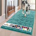 Muddy Mat® | Super Absorbent Door Mat Indoor, Microfiber Quick Dry Chenille Entryway Rug, Non-Slip Front Door Mat, Indoor Mats for Entryway, Machine Washable Pet Rug, Teal 24"x60"
