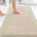 OLANLY Bathroom Rugs 36x24, Extra Soft Absorbent Chenille Bath Rugs, Rubber Backing Quick Dry, Machine Washable Bath Mats for Bathroom Floor, Tub and Shower, Home Decor Accessories, Sand