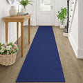 KOZYFLY Cotton Runners Rugs for Hallway 2x10, Washable Runner Rug, Woven Non Slip Kitchen Runner, Braided Entryway Rug, Floor Carpet for Entry, Aisle, Hall, Royal Blue/Navy