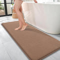 OLANLY Thick Memory Foam Bathroom Runner Rugs 47x17, Extra Soft Absorbent Long Bath Rug, Quick Dry Bath Mats, Non-Slip, Machine Washable Mat for Bathroom, Tub and Shower, Home Decor Accessories, Mocha