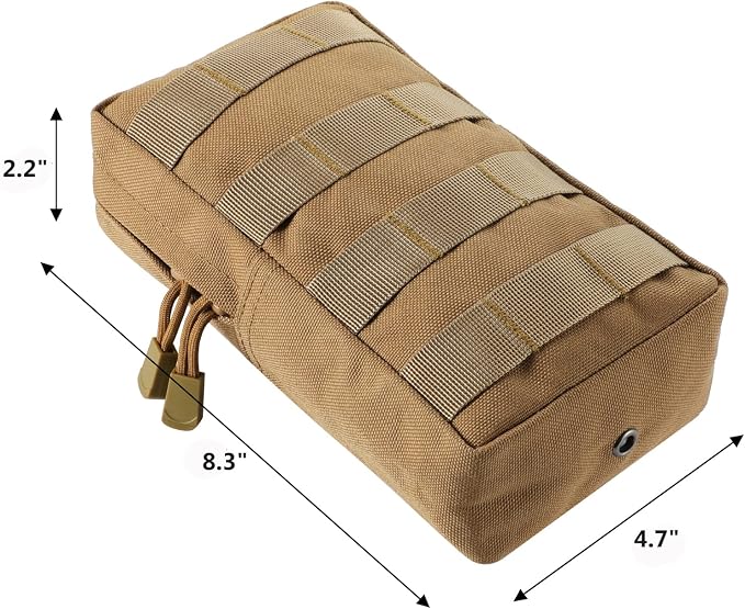 FRTKK 2 Pack Molle Pouches - Tactical Compact Water-Resistant EDC Pouch Bag Small Utility Pouch