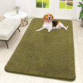 OLANLY Dog Door Mat for Muddy Paws 59x32, Absorbs Moisture and Dirt, Absorbent Non-Slip Washable Doormat, Quick Dry Chenille Mud Mat, Entry Indoor Entryway Carpet for Inside Floor, Willow Green