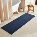 TYUU Waffle Runner Rug Bathroom, Long Boho Bathroom Rugs Non Slip Washable Super Absorbent Quick Dry Farmhouse Bath Decor, 72"x24" Navy Blue