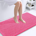 OLANLY Large Bathroom Rugs 40x24, Extra Soft Absorbent Chenille Bath Rugs, Rubber Backing Quick Dry, Machine Washable Bath Mats for Bathroom Floor, Tub and Shower, Home Decor Accessories, Hot Pink