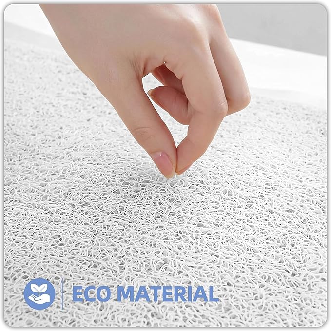Upgraded Anti Slip Shower Mat for Inside Shower,Non Slip Bathtub Mat with Suction Cups,Shower Floor Mat,Scrubber Mats,Easy to Clean,Quick Dry,Easy Drainage,Loofah Bath Mat for Tub,White,16''x24''
