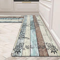 HEBE Anti Fatigue Kitchen Mat Set of 2 Non Slip Cushioned Kitchen Mats for Floor Waterproof Farmhouse Kitchen Rugs and Mats Set Comfort Standing Desk Mat Carpet for Sink,Office,Laundry