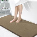 OLANLY Thick Memory Foam Bathroom Runner Rugs 47x24, Extra Soft Absorbent Long Bath Rug, Quick Dry Bath Mats, Non-Slip, Machine Washable Mat for Bathroom, Tub and Shower, Home Decor Accessories, Tan