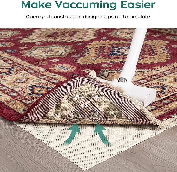 BAGAIL BASICS Non Slip Rug Pad Gripper Round 4 Feet Extra Thick Carpet Pads for Area Rugs and Hardwood Floors, Keep Your Rugs Safe and in Place