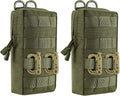 FRTKK 2 Pack Molle Pouches - Tactical Compact Water-Resistant EDC Pouch Bag Small Utility Pouch
