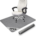 2 Pack Office Chair Mat for Hardwood Floor, 55"x35" Desk Chair Rug, Large Anti-Slip Floor Protector for Home Office Light Grey (Roll Packaging)