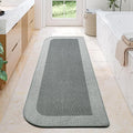 YDKGL Bathroom Runner Rug, Thin Bath Mat Non Slip Washable Large Bathroom Rugs, Rubber Backing Quick Dry for Floor, Tub and Shower, Grey 24x70