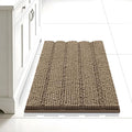 Bcoimo 24"×17" Chenille Bath Mat – Non-Slip with Backing Bath Rug Ultra-Absorbent and Machine Washable Bathroom Mat Quick-Dry Design. Ideal for Bathroom and Tub Areas
