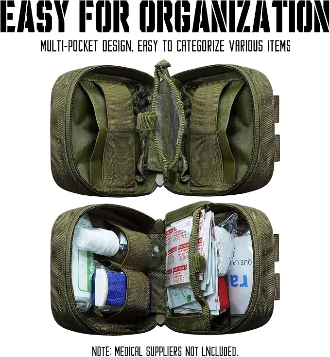 2 Pack Small Admin Pouch, 1000D Tactical Molle Mini Tool EDC Waist Belt Pouches Bag for Vest Backpack