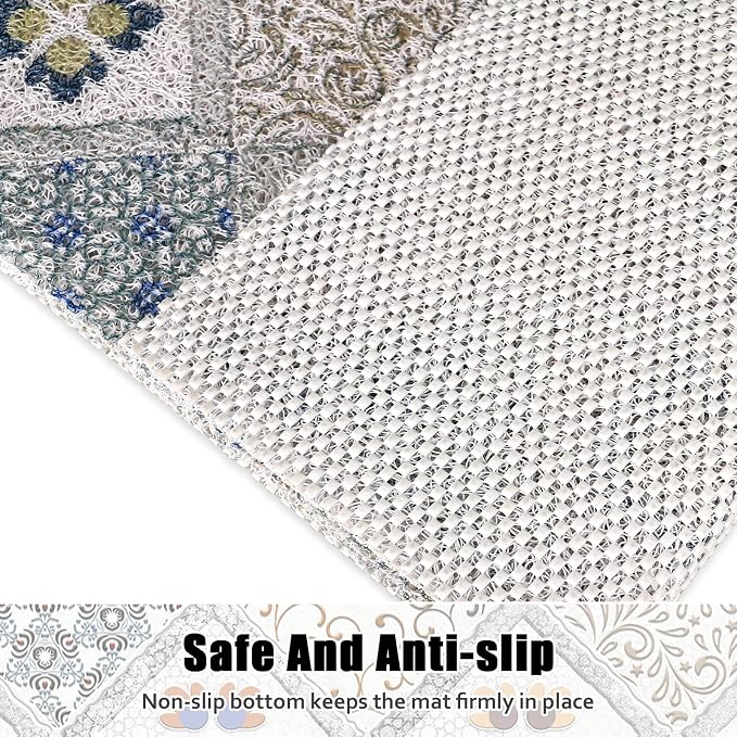 Square Shower Mat Non Slip: 27x27 Inch Extra Large Shower Floor Mat with Drain Hole in Middle - Soft PVC Loofah Bath Mat for Shower - Anti Slip Shower Stall Mat for Elderly and Kids
