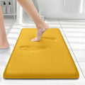 Smiry Memory Foam Bath Mat 24x16, Extra Soft and Absorbent Bathroom Mats, Non Slip Washable Carpet for Floor, Shower and Tub, Yellow