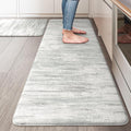KIMODE Anti Fatigue Kitchen Mats for Floor, Farmhouse Kitchen Rugs Sets of 2, Cushioned Kitchen Floor Mats, Comfort Standing Mat for Sink Laundry Office Desk 20"x47"+20"x32" Grey