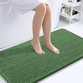 OLANLY Large Bathroom Rugs 45x27, Extra Soft Absorbent Chenille Bath Rugs, Rubber Backing Quick Dry, Machine Washable Bath Mats for Bathroom Floor, Tub and Shower, Home Decor Accessories, Olive Green