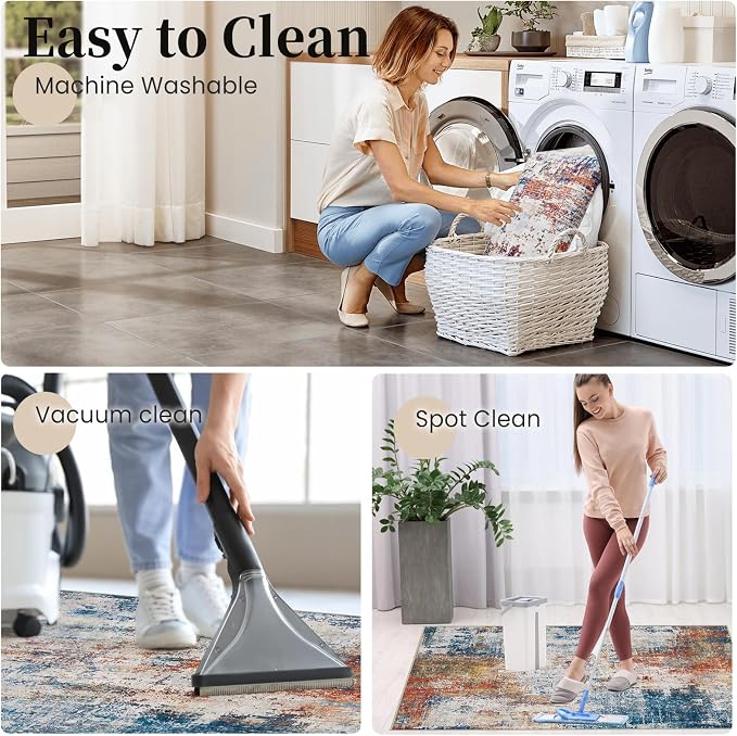 Office Chair Mat for Hardwood Floor & Tile Floor,36"X 48" Heavy Duty Desk Chair Mat for Hard Floors, Under Desk Rug for Rolling Computer Chair,Anti Slip,Low Pile Carpet Floor Protector-Abstract Multii