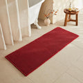 TYUU Waffle Runner Rug Bathroom, Long Boho Bathroom Rugs Non Slip Washable Super Absorbent Quick Dry Farmhouse Bath Decor, 60"x24" Burgundy