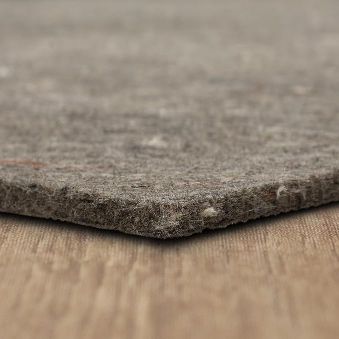 Mohawk Home Non Slip Rug Pad 6' Round - 3/8" Thick Felt + Latex Rubber Gripper - Dual Surface Cushion for Hardwood, Carpet, Tile Floors, Made in USA