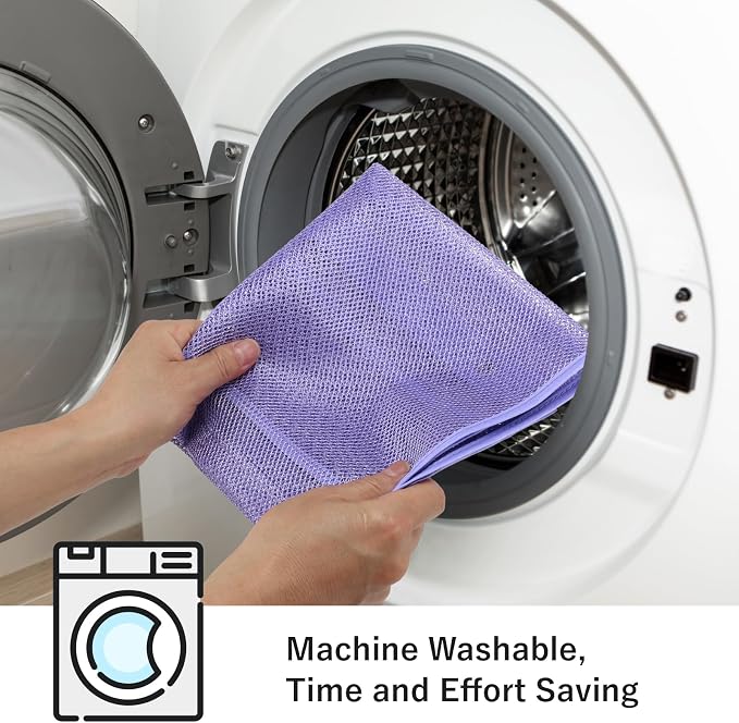 F-color Cruise Essentials 2026 - Mesh Shower Organizer Hanging with 7 Pockets for RV Gym Camping, Quick-Dry Portable Toiletry Bag with Metal Hooks for Bathroom Travel Toiletries, Purple