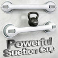 2 Pack 16.2” Grab Bars for Bathtubs and Showers, Shower Handles for Elderly Suction Cup Grab Bars for Shower Wall Heavy Duty, Safety Grab Bar for Seniors Suction Bathroom, No Drilling