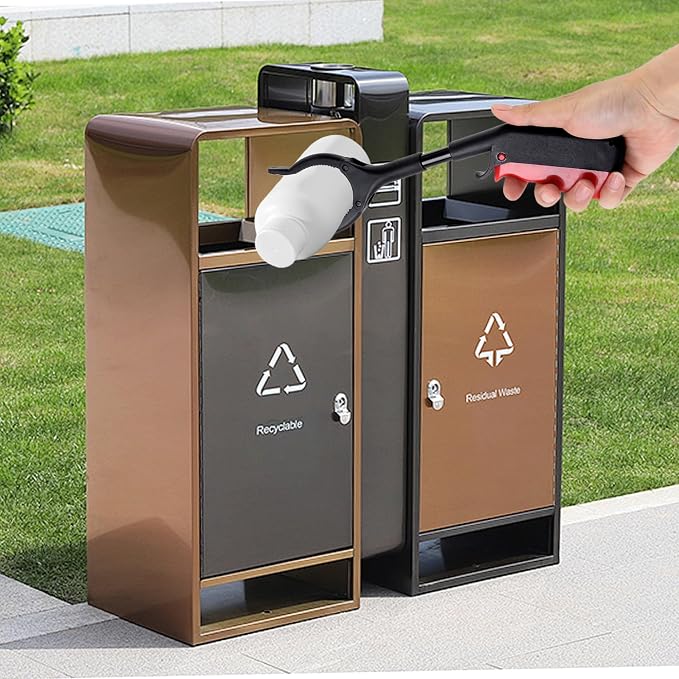 Grabber Reacher Tool Trash Grabbers Tool, 11" 360° Rotating Jaw Grabber with Anti-Slip Grip, Ergonomic Handle Small Grabber Tool for Sanitation Workers, Litter Picking & Reaching Objects