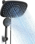 Veken Rain Shower Head with Handheld, High Pressure Rainfall Showerhead Combo with 5 Hand held Water Spray Modes for Bathroom Accessories, Detachable Dual Shower Heads, Matte Black, 10 Inch