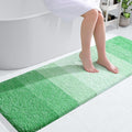 OLANLY Bathroom Runner Rugs Mat 59x20, Extra Soft Absorbent Microfiber Bath Rugs, Rubber Backing, Quick Dry, Washable Long Bath Mats for Bathroom Floor, Tub and Shower, Home Decor Accessories, Green