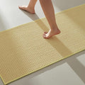 TYUU Bathroom Runner Rugs, Long Bath Mat Runner Washable Thin Quick Dry Low Pile Bathroom Runner Rugs Non Slip, Yellow 24"x70"