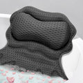 SetSail Bath Pillow, Relaxing Bath Pillows for Tub Neck and Back Support Soft 4D Breathable Air Mesh Ergonomic Bathtub Pillow with 6 Strong Suction Cups and Hook Luxury Bathroom Accessories,Black