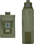 Mini IFAK Pouch, Compact Empty First Aid Organizer with Elastic Loops and Pull Tab, Portable EDC Micro Trauma Pouch for Pocket Backpack and Outdoor Carry