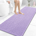 OLANLY Long Bathroom Rugs Runner 59x24, Thick Soft and Absorbent Chenille Bath Mat, Non-Slip, Machine Washable Quick Dry Bath Rugs for Tub Shower Floor, Home Decor Accessories, Lavender