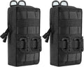FRTKK 2 Pack Molle Pouches - Tactical Compact Water-Resistant EDC Pouch Bag Small Utility Pouch