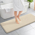 OLANLY Thick Memory Foam Bathroom Runner Rugs 59x20, Extra Soft Absorbent Long Bath Rug, Quick Dry Bath Mats, Non-Slip, Machine Washable Mat for Bathroom, Tub and Shower, Home Decor Accessories, Sand
