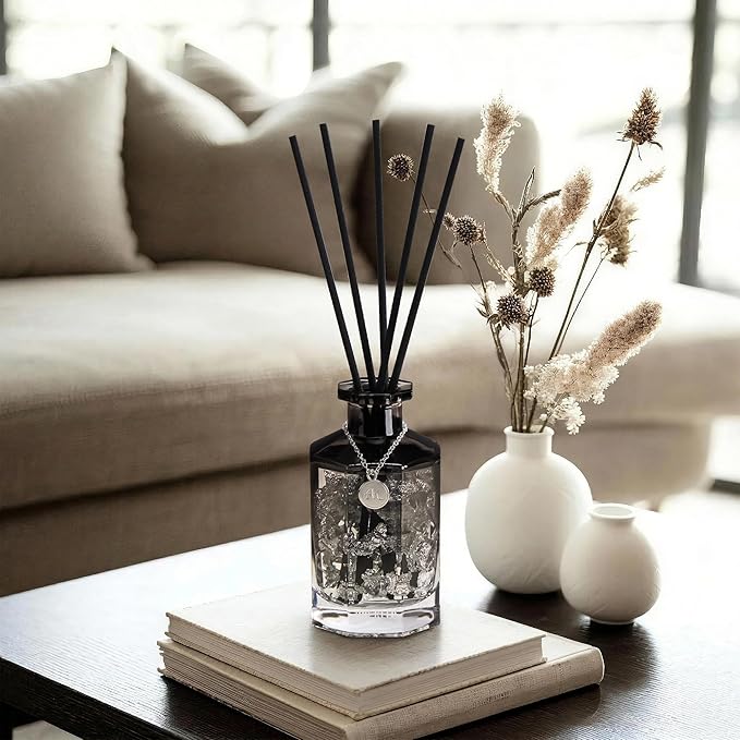 Airkeep Reed Diffuser Set,Clean Linen Luxury Scented Diffuser with Sticks Long Lasting Home Fragrance for Bathroom Shelf Decor 6.09 fl oz (180ml)