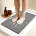 Joyhalo Shower Mat Bathtub Mat Non Slip, Bathmats Non Slip, Quick Drying Foot Scrubber Loofah Mats for Shower, Tub, Bathroom, Home, 30x17inch, Grey