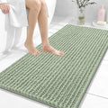 OLANLY Long Bathroom Rugs Runner 47x24, Thick Soft and Absorbent Chenille Bath Mat, Non-Slip, Machine Washable Quick Dry Bath Rugs for Tub Shower Floor, Home Decor Accessories, Sage Green