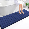OLANLY Memory Foam Long Bathroom Rugs Runner 70x24, Super Soft Absorbent Bath Mat, Quick Dry, Machine Washable Shower Rugs, Bathmat Carpet, Bathroom Home Decor Accessories, Twilight Sapphire