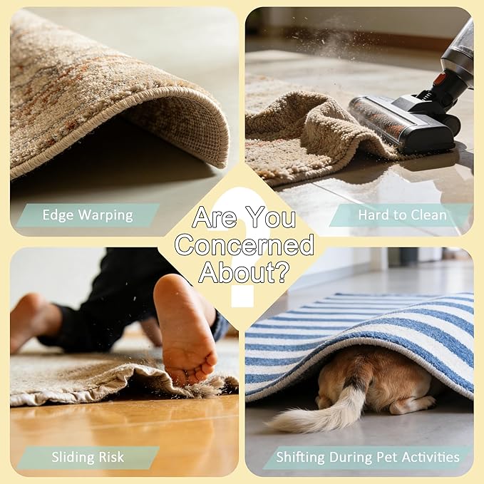 12 Pack Triangle Anti-Slip Rug Grippers Reusable Carpet Holders Prevent Curling and Sliding Perfect for Home Safety and Daily Use