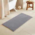 TYUU Waffle Bath Mat, Boho Bathroom Rugs Non Slip Washable Super Absorbent Quick Dry Bath Mat Farmhouse Bathroom Decor, 48"x24" Grey