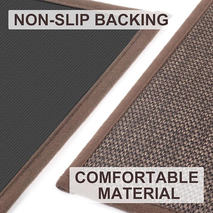 LEKEEPGO Door Mat 24"x36", Non Slip Door Mat Indoor Entrance, Rubber Backing Front Indoor Door mats Washable Absorbent Low-Profile Entryway Entry Resist Dirt Inside Door Mats, Brown
