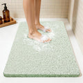 Joyhalo Shower Mat Bathtub Mat Non Slip, Bathmats Non Slip, Quick Drying Foot Scrubber Loofah Mats for Shower, Tub, Bathroom, Home, 32x24inch, Mint Green